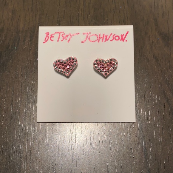 Betsey Johnson Jewelry - Betsey Johnson Heart Earrings